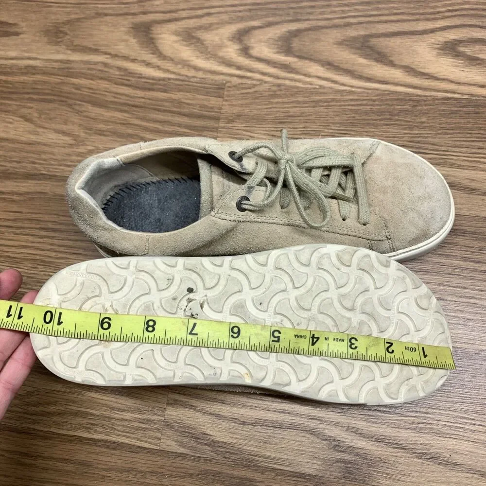 Birkenstock‎ Womens BEND LOW Beige Suede Leather Comfort Sneakers 40